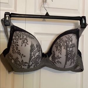 Never worn bra, 44D, gray lace